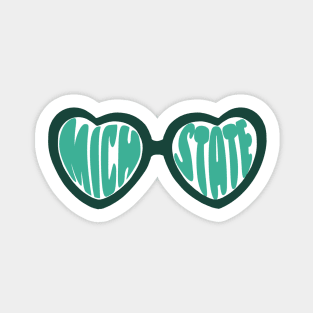 MICHSTATE heart glasses Sticker